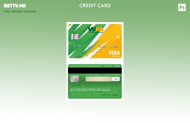 модерен стил на шаблон за класична картичка за виза на банка за управување со от